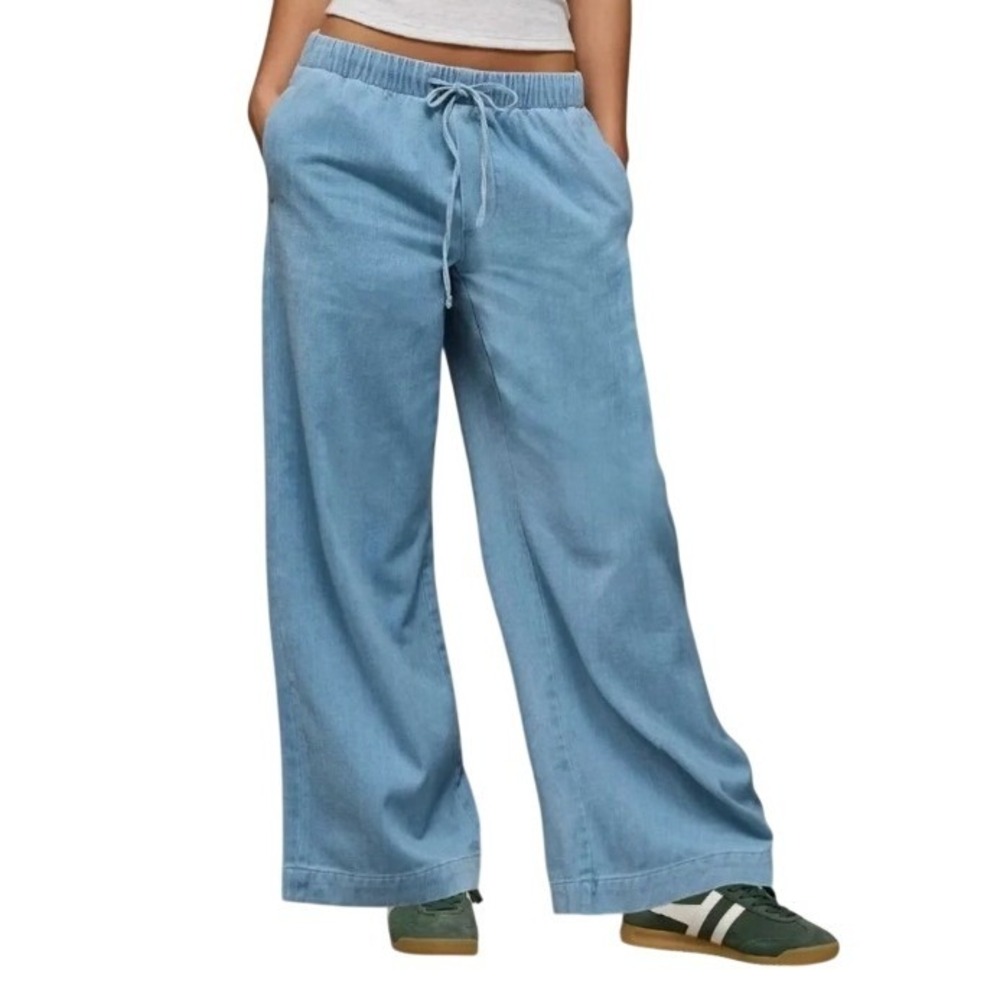 American Eagle Womens XS Oversized Cozy Dreamy Drape Low Rise Wide Leg Jeans